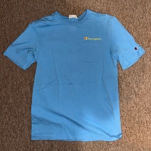 Champion Light Blue Short Sleeve with pocket- Small